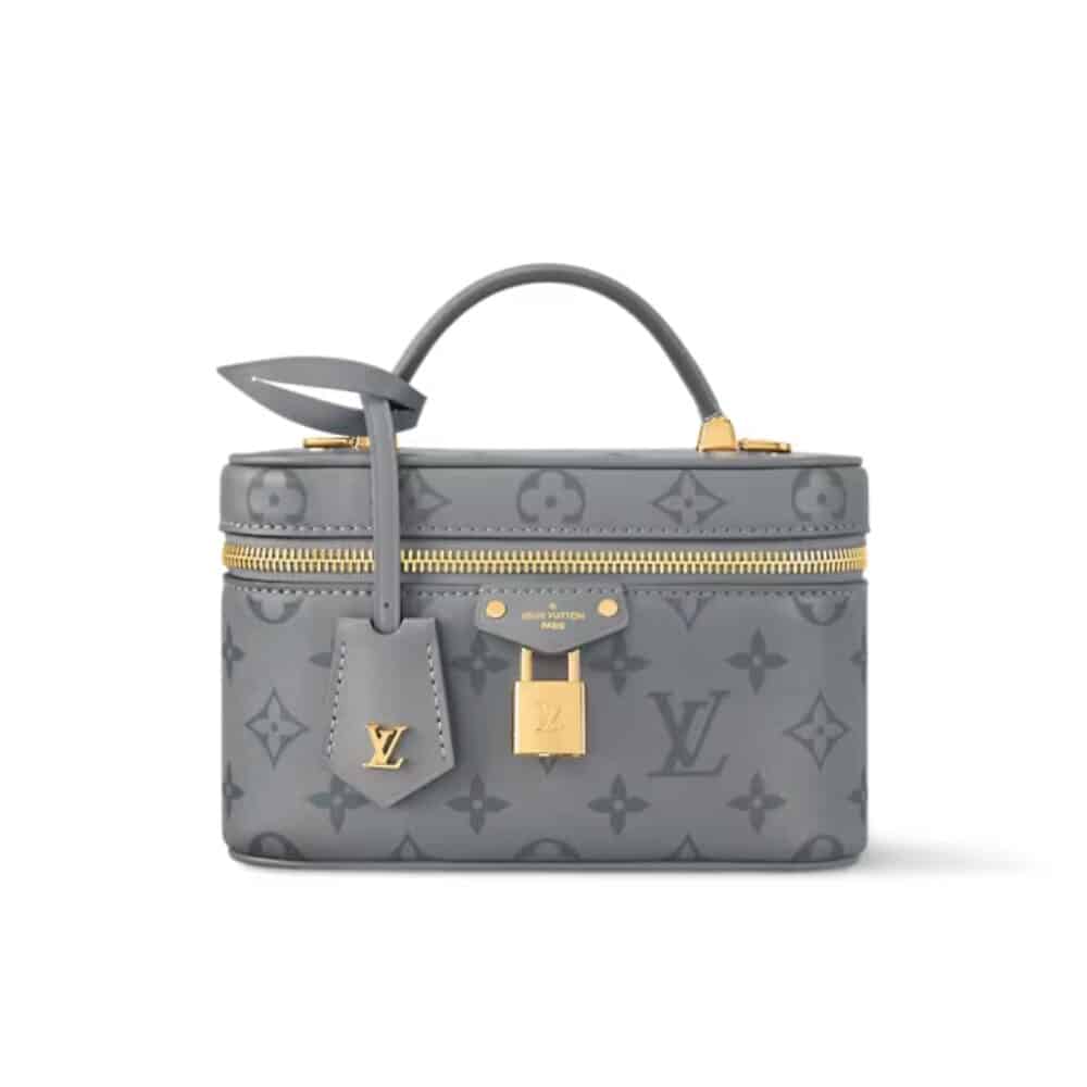 LOUIS VUITTON VANITY CHAIN POUCH GRAY 14CM M12427