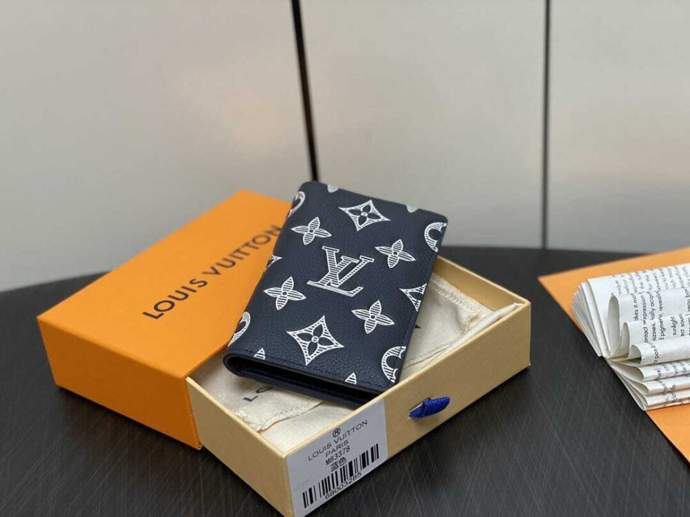 LOUIS VUITTON POCKET ORGANIZER MONOGRAM CALFSKIN NAVY BLUE 7CM M83378 - Image 8