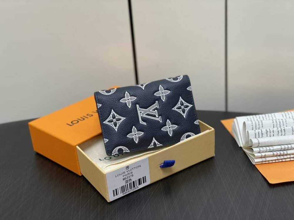 LOUIS VUITTON POCKET ORGANIZER MONOGRAM CALFSKIN NAVY BLUE 7CM M83378 - Image 6