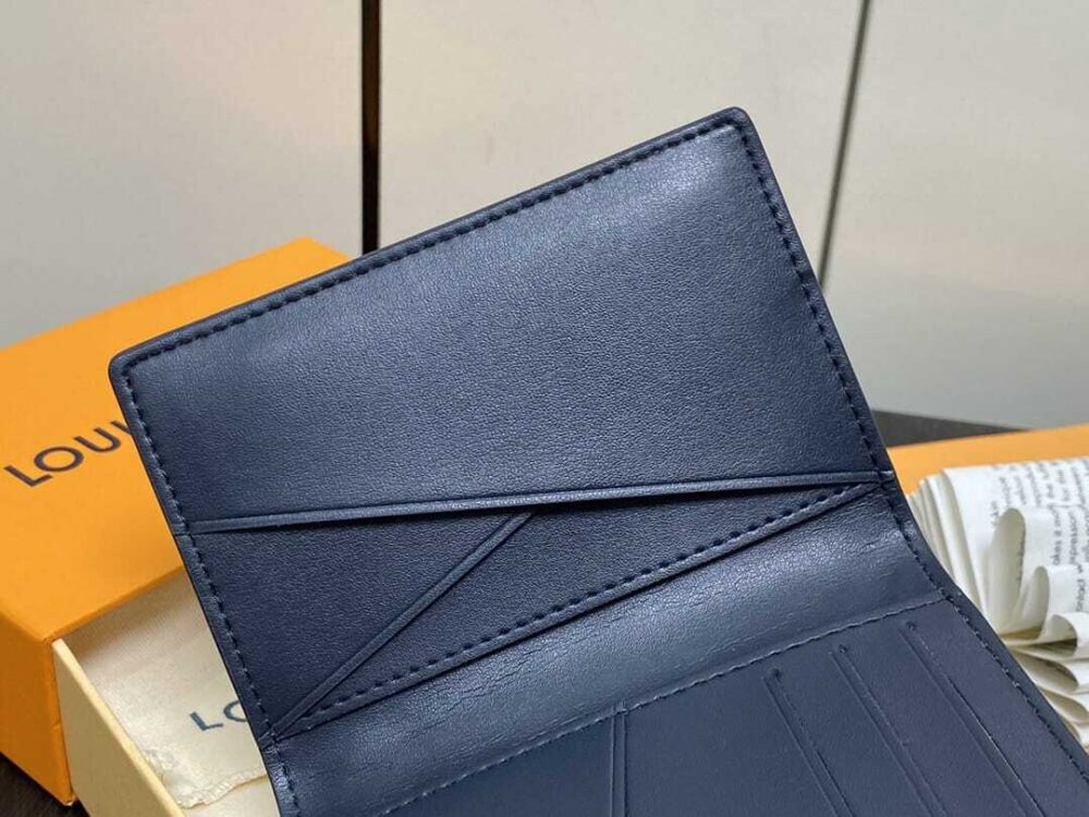 LOUIS VUITTON POCKET ORGANIZER MONOGRAM CALFSKIN NAVY BLUE 7CM M83378 - Image 4