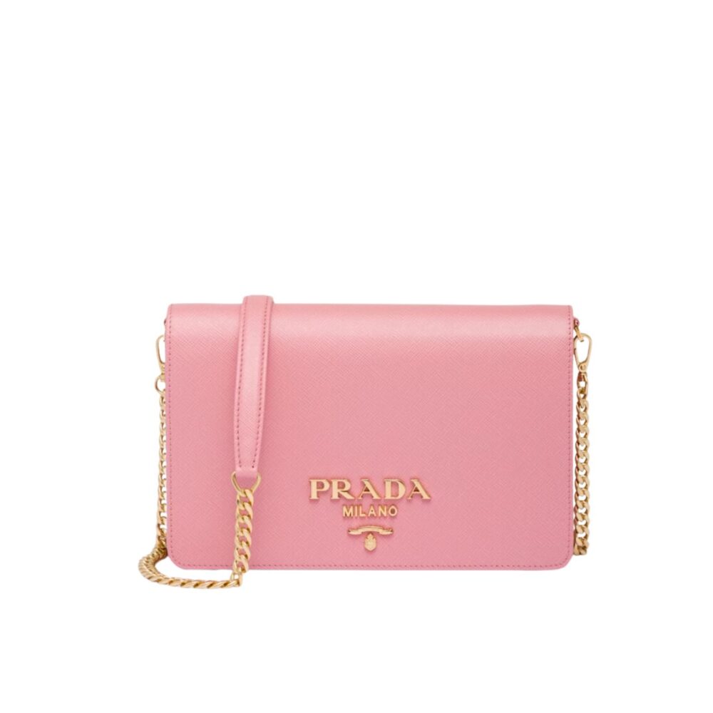 PRADA SAFFIANO LEATHER MINI BAG PINK 22CM 1BP018 NZV F0442 V COO