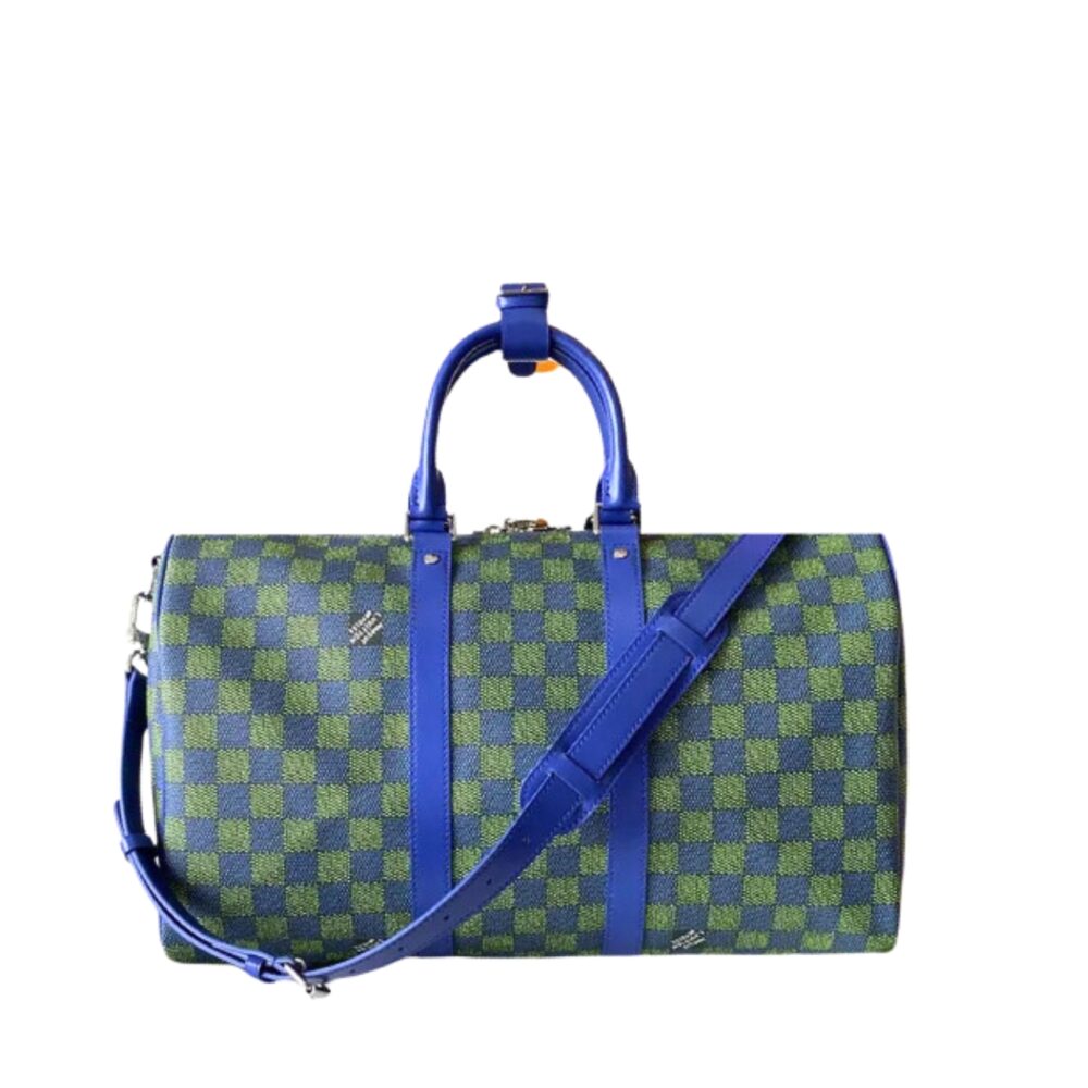 LOUIS VUITTON KEEPALL BANDOULIÈRE BLUE GREEN 45CM