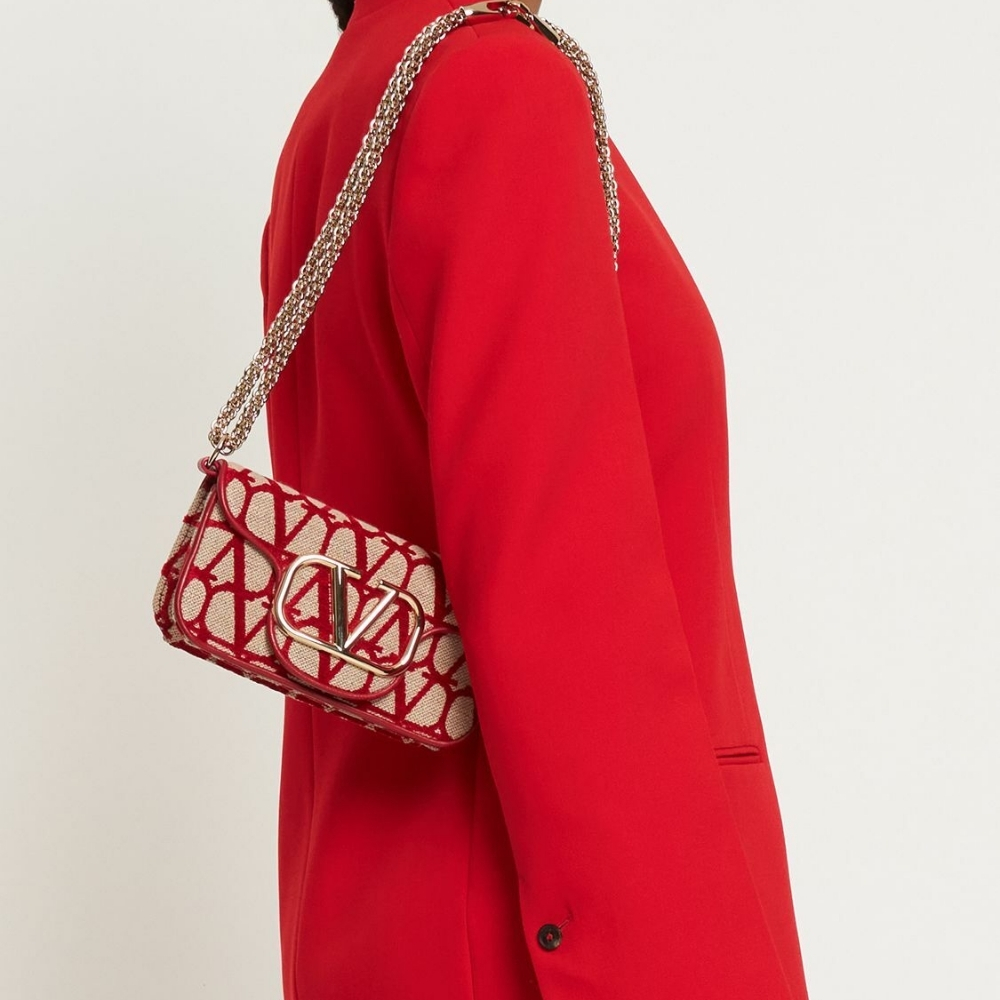 Valentino Garavani Locò Small Toile Iconographe Shoulder Bag Red 20Cm B0L97JSQJ4A - Image 10