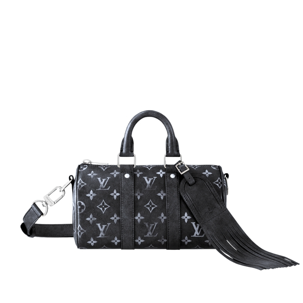 LOUIS VUITTON KEEPALL BANDOULIÈRE 25 MONOGRAM BRUSHED BLACK 25CM M11595