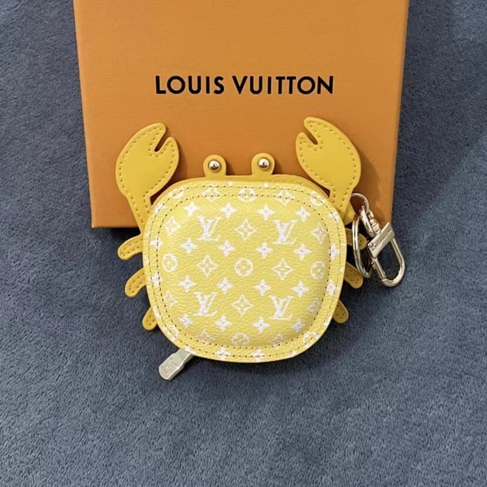 Alternative view of LOUIS VUITTON LV CRAB BAG CHARM LEATHER AND CANVAS YELLOW M01932