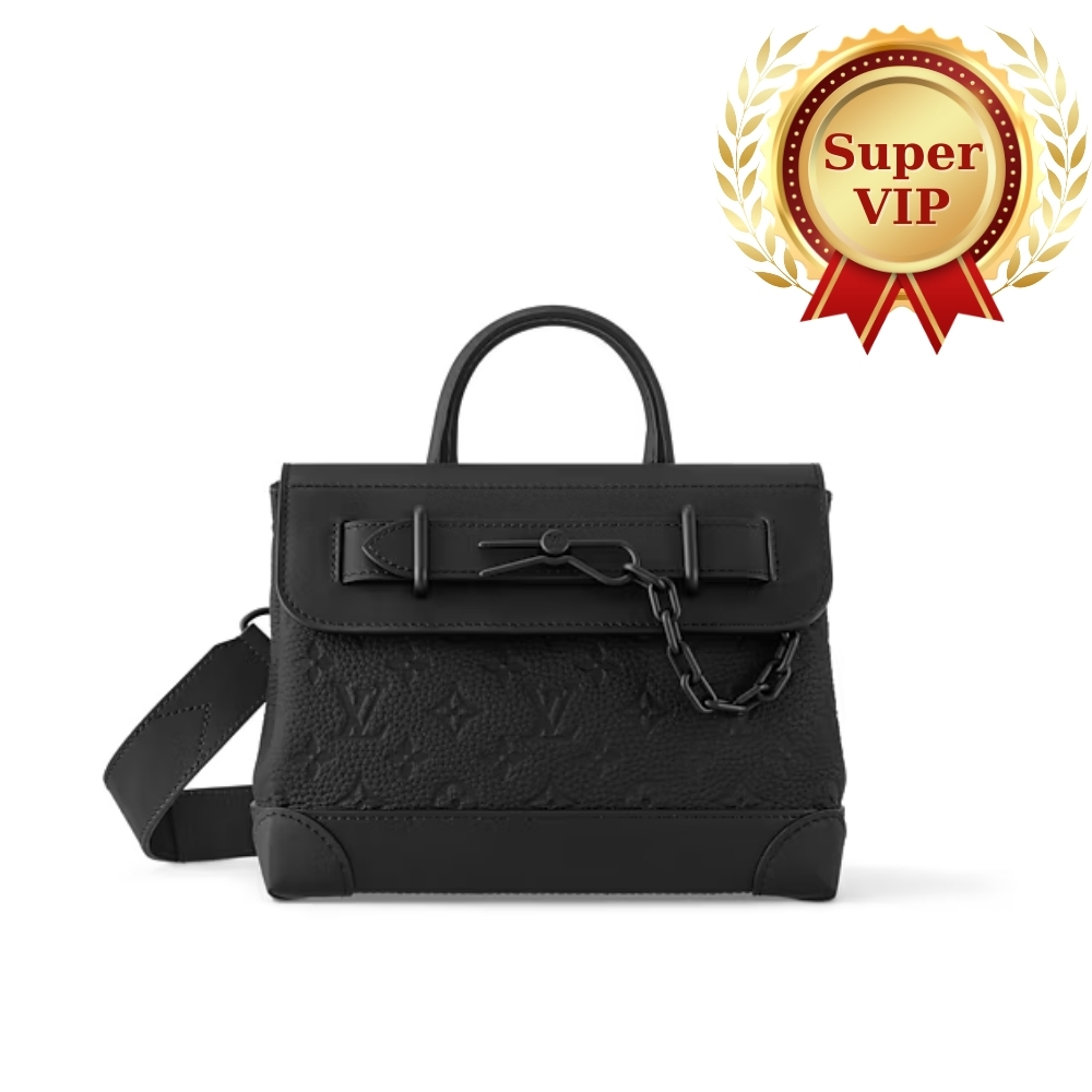 [SUPER VIP 1:1] LOUIS VUITTON STEAMER PM TAURILLON MONOGRAM BLACK 25CM M24436