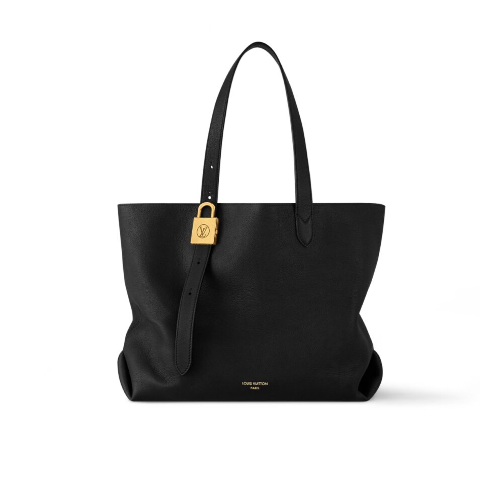 LOUIS VUITTON LOW KEY CABAS MM GRAINED CALFSKIN BLACK 47CM M25341