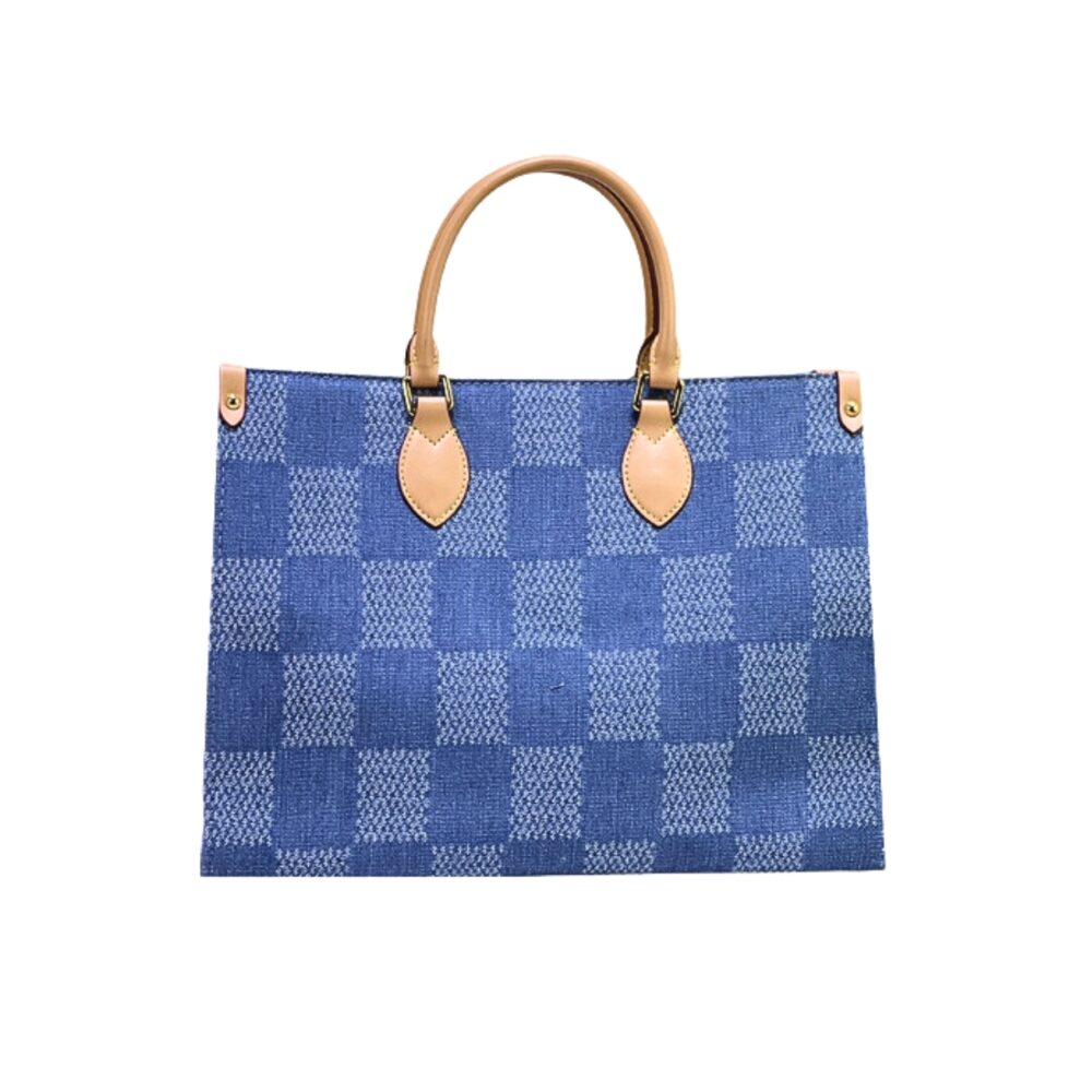 LOUIS VUITTON ON THE GO MM DAMIER DEMIN BLUE 35CM