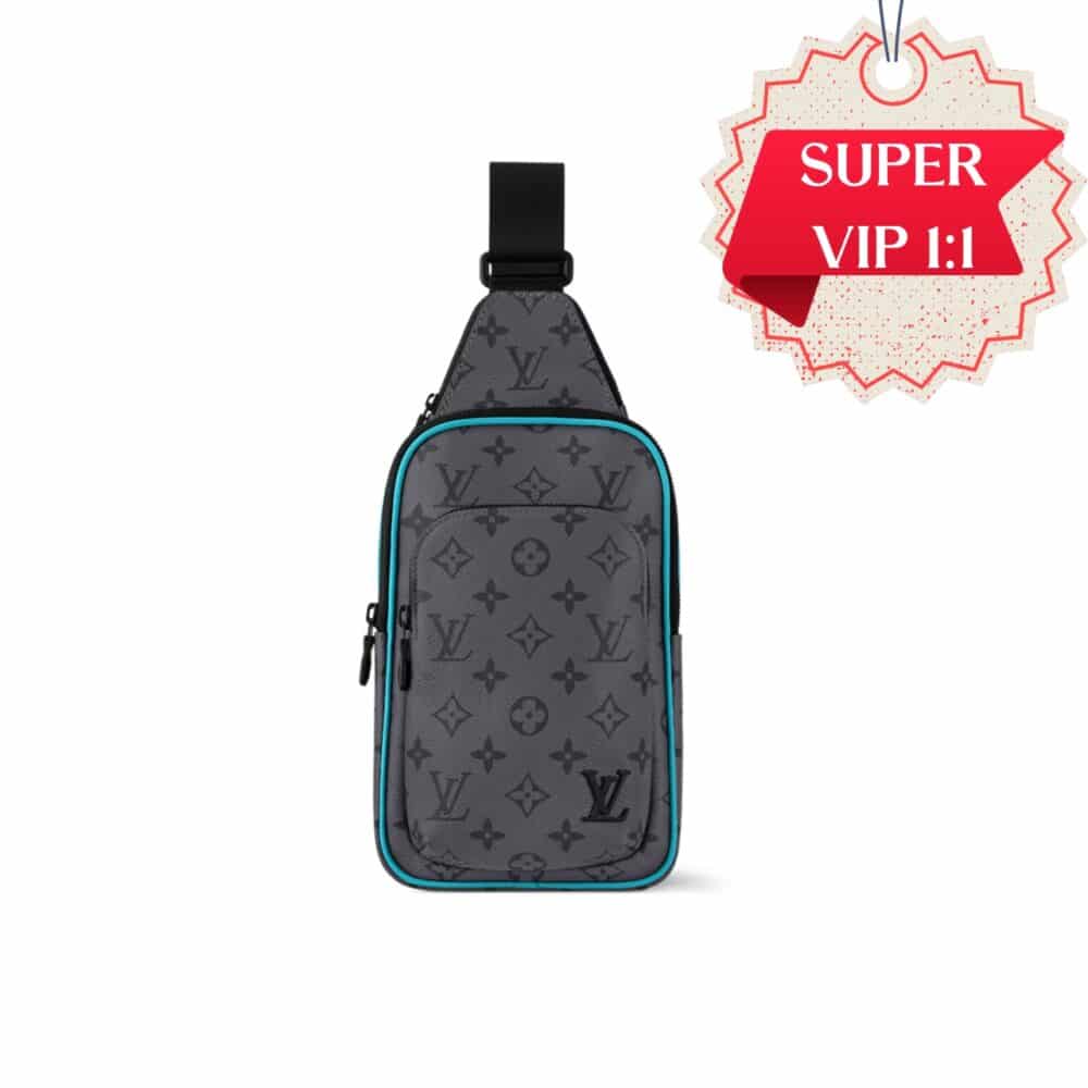 [SUPER VIP 1:1] LOUIS VUITTON AVENUE SLINGBAG PM MONOGRAM ECLIPSE REVERS TURQUOISE 20CM M11703