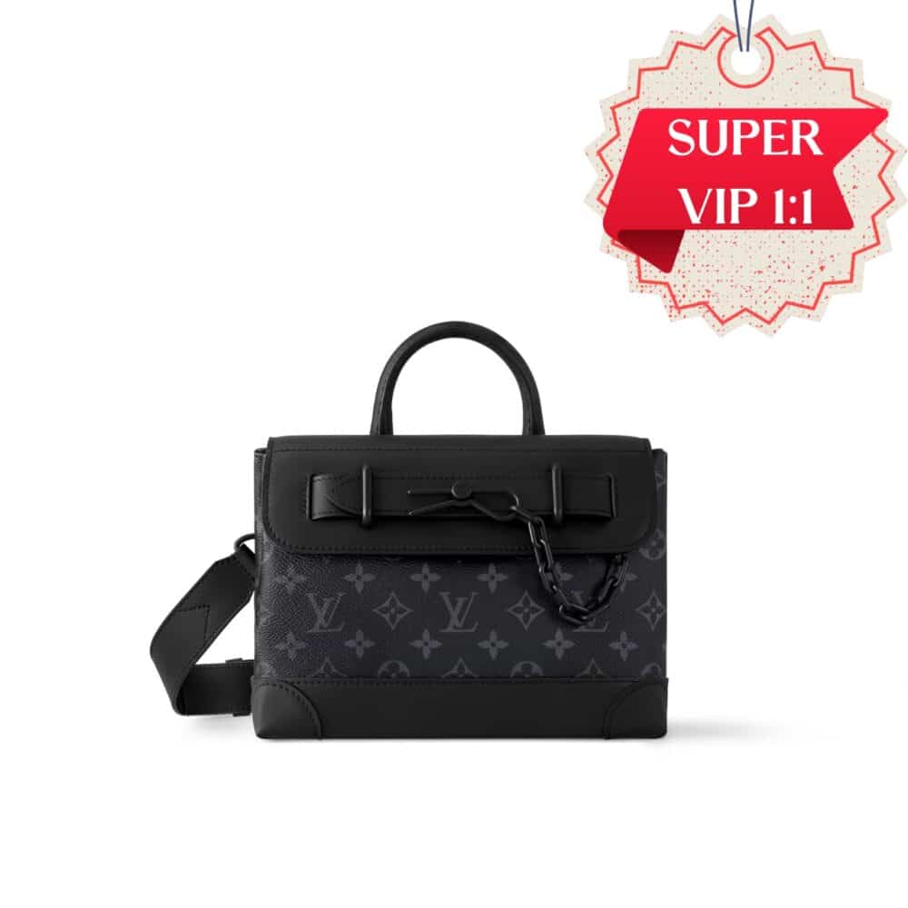 [SUPER VIP 1:1] LOUIS VUITTON STEAMER PM MONOGRAM ECLIPSE CANVAS BLACK 25CM M46953