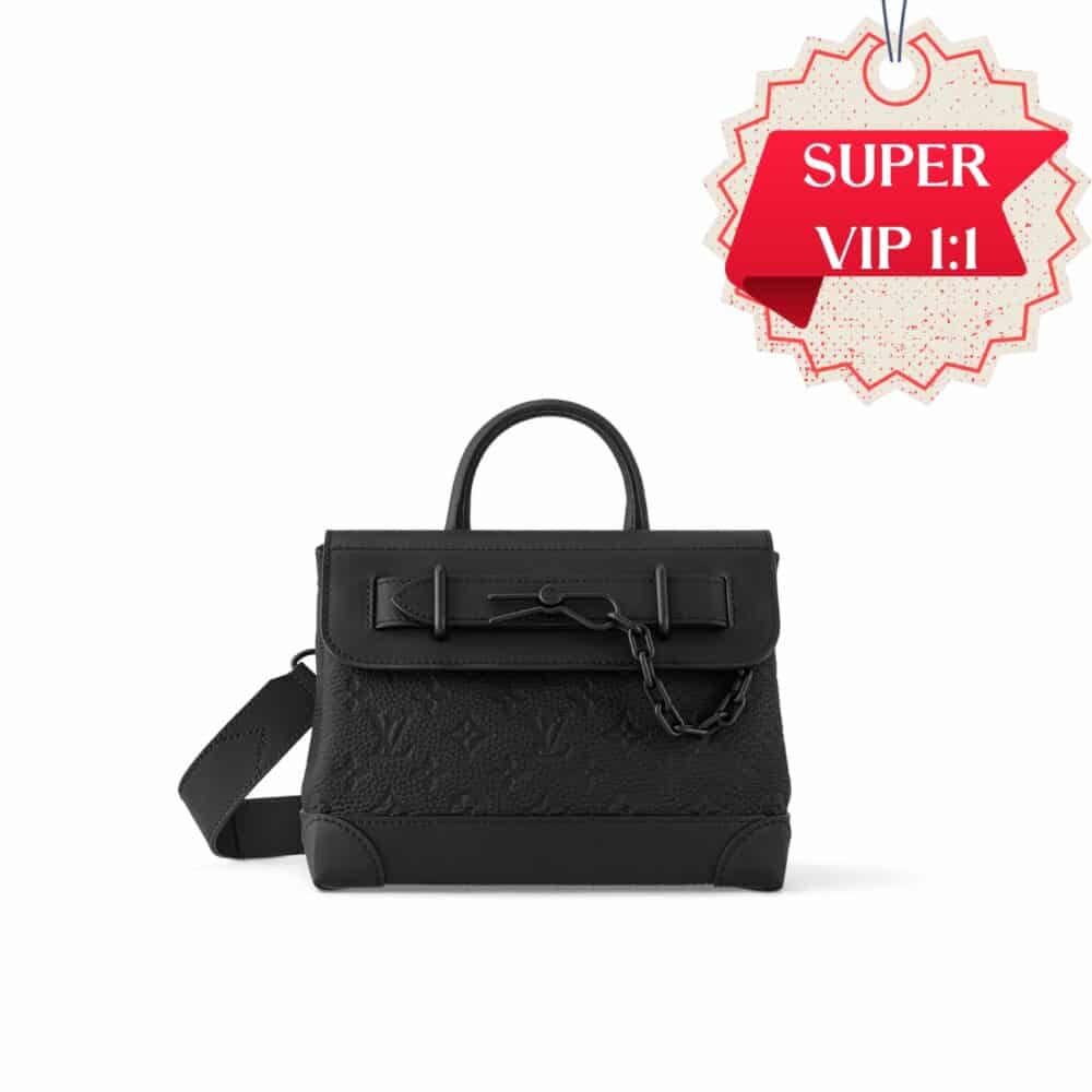 [SUPER VIP 1:1] LOUIS VUITTON STEAMER PM TAURILLON MONOGRAM BLACK 25CM M24436