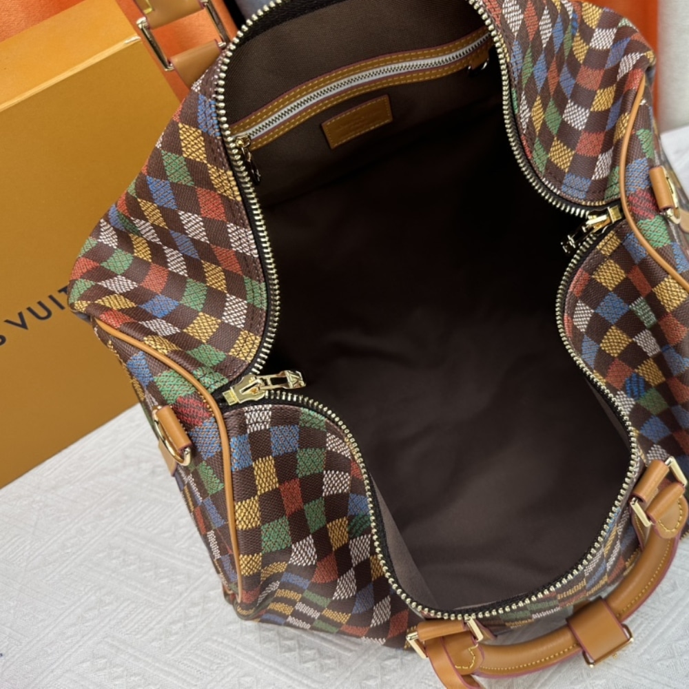 LOUIS VUITTON KEEPALL BANDOULIÈRE 50 LEATHER TRIM MUTICOLOR 50CM - Image 9
