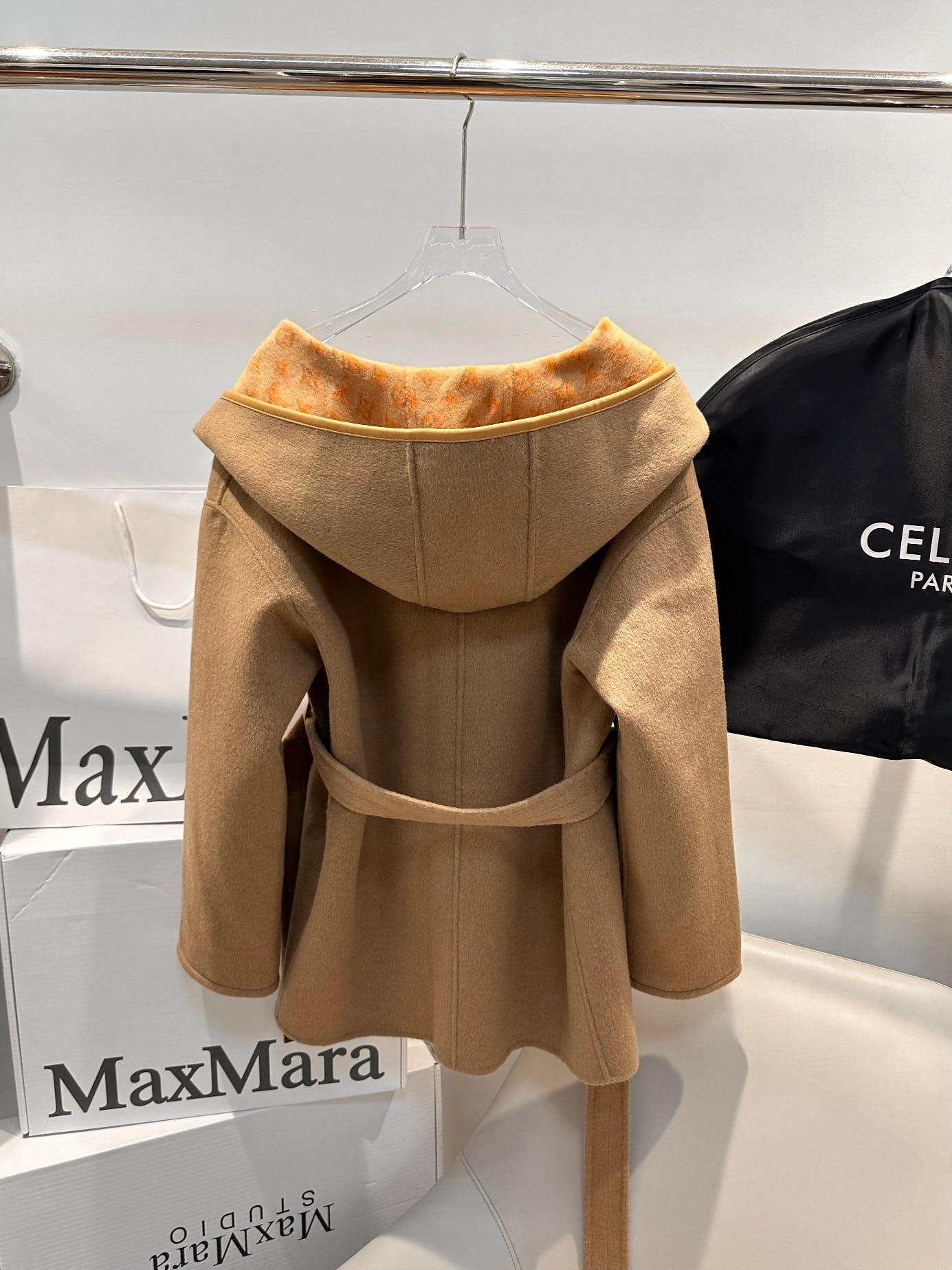 LOUIS VUITTON 3D MONOGRAM DOUBLE BREASTED WRAP COAT FICELLE FONCEE 1ABT6T - Image 5