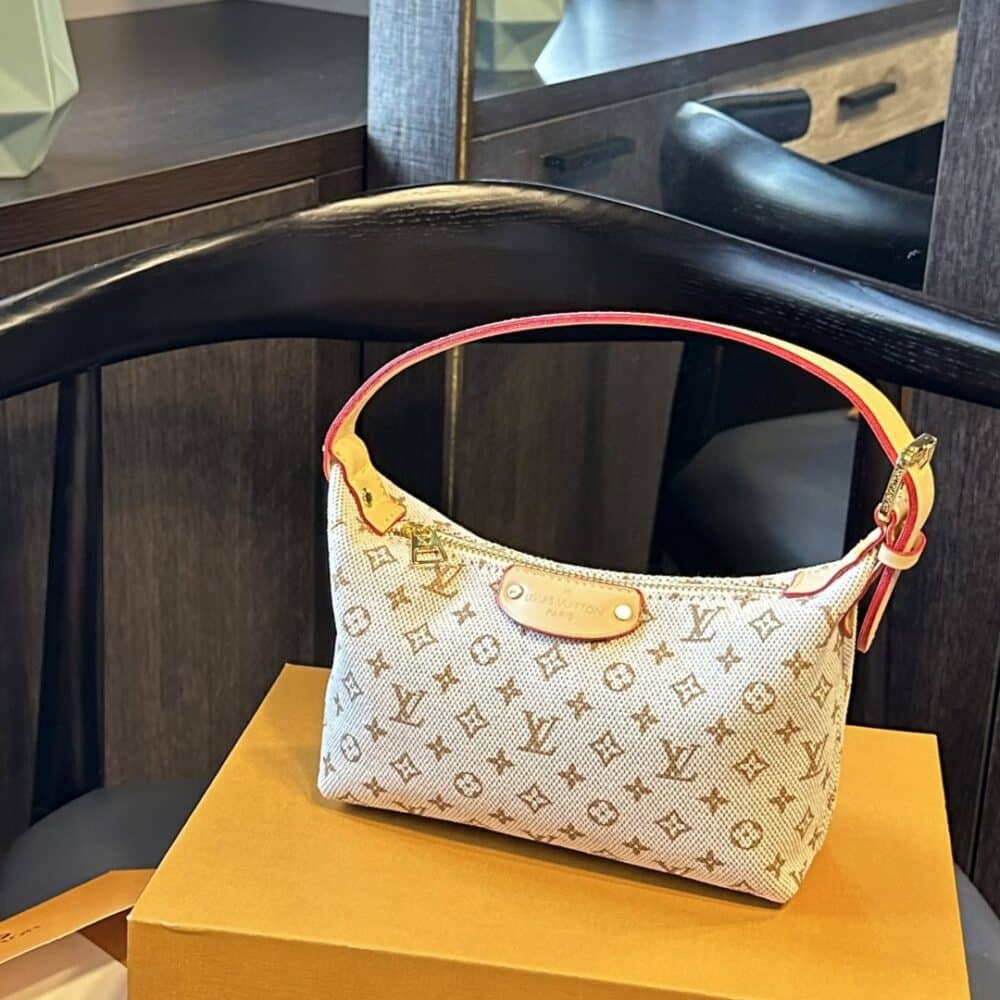 LOUIS VUITTON HILLS POCHETTE BAG MONOGRAM IN MASTIC BROWN 19CM M12433 - Image 9