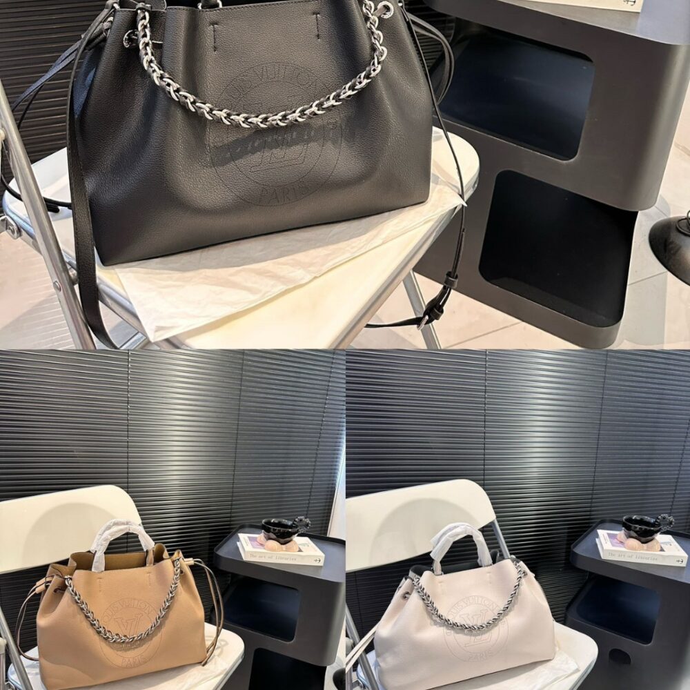 LOUIS VUITTON BELLA TOTE BAG MAHINA PERFORATED CALFSKIN 32CM M11733 - Image 3