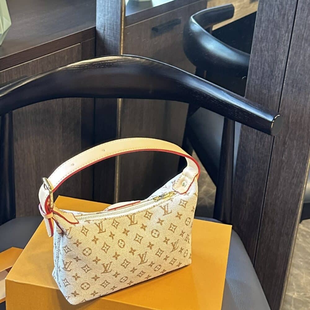 LOUIS VUITTON HILLS POCHETTE BAG MONOGRAM IN MASTIC BROWN 19CM M12433 - Image 4