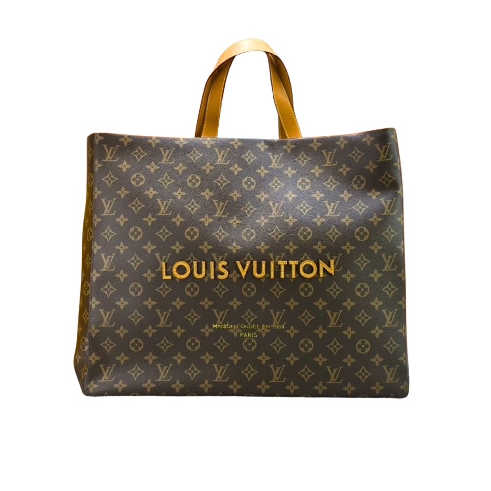 LOUIS VUITTON SHOPPER TOTE MM MONOGRAM BROWN 40CM M13928