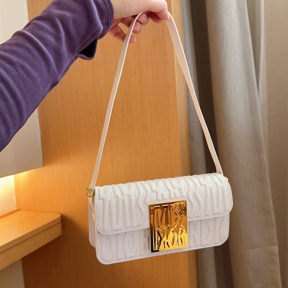 Alternative view of DIOR MISS DIOR FLAP BAG ALLOVER CALFSKIN LATTE QUILTED 22CM M2610UBOS M030