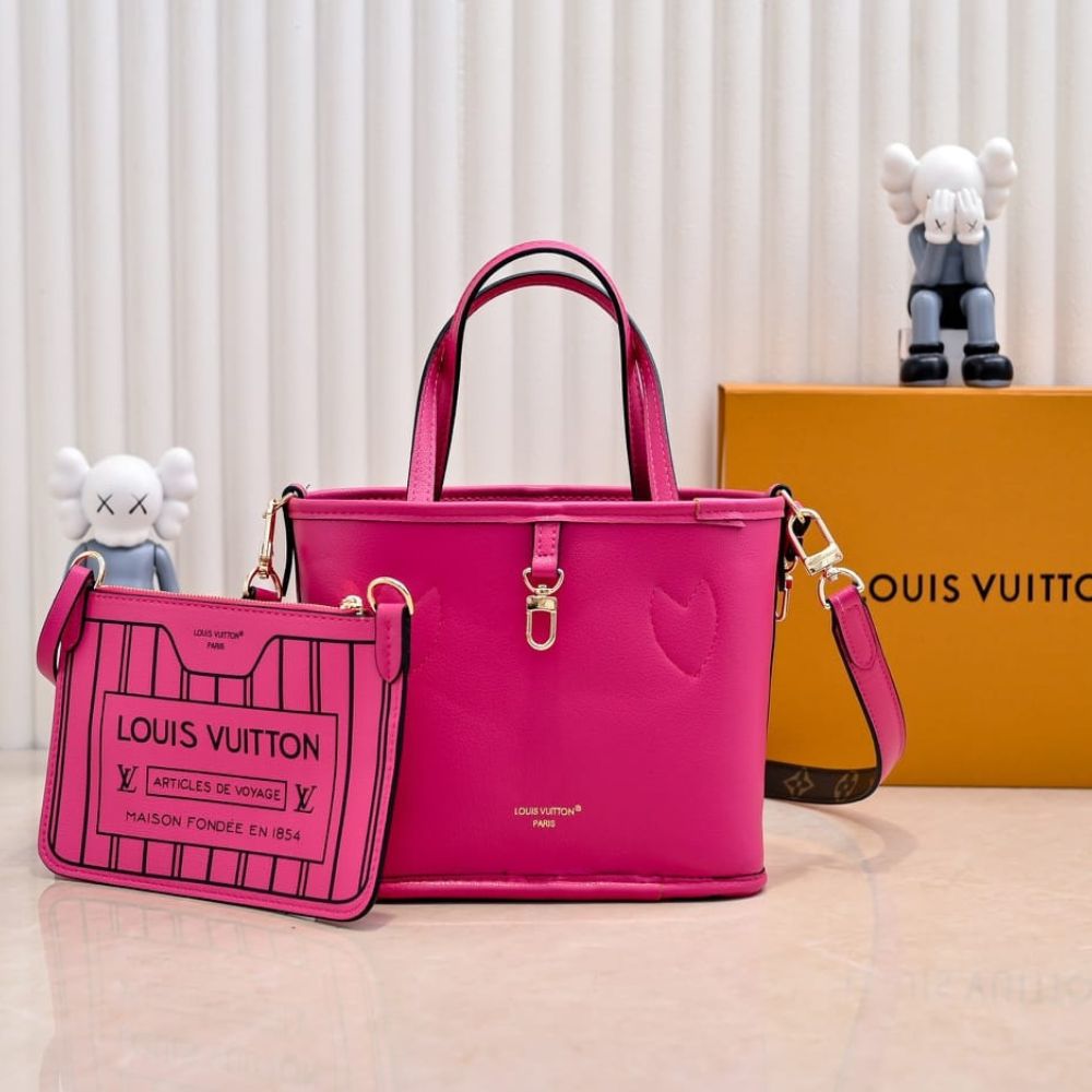 Alternative view of Louis Vuitton Neverfull Bandoulière Inside Out Bb Monogram Rose 20Cm M12106