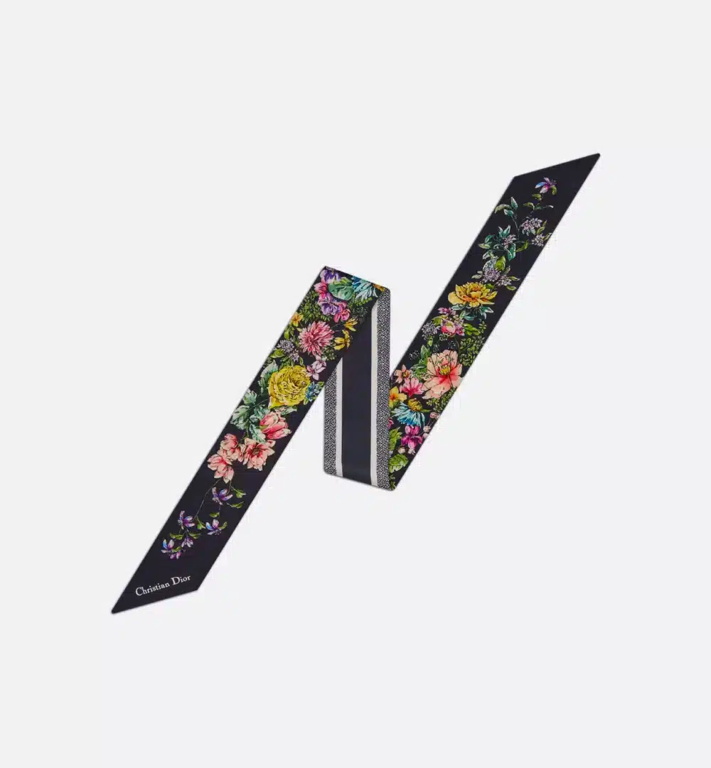 Alternative view of 2 DIOR D-FLORAL MITZAH MULTICOLOR SILK TWILL SCARFS