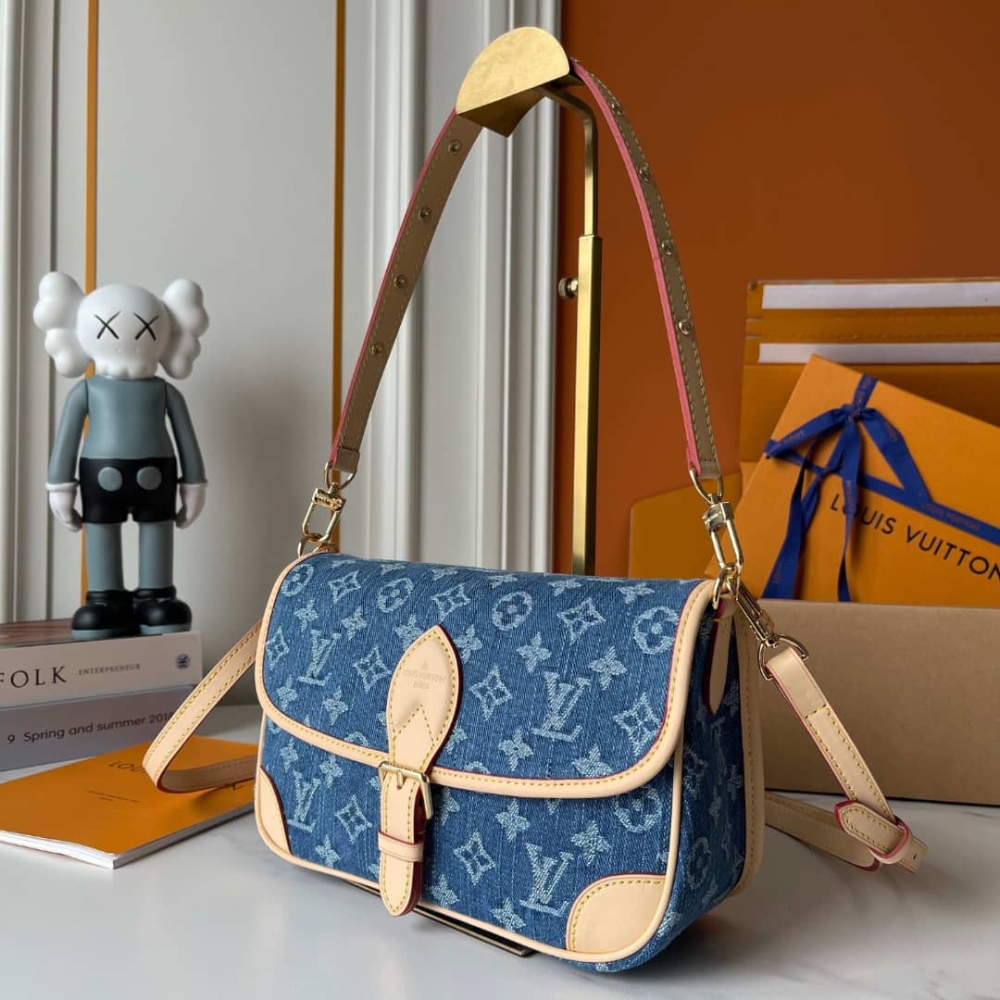 LOUIS VUITTON DIANE BAG DENIM BLUE 24CM M13070 - Image 3