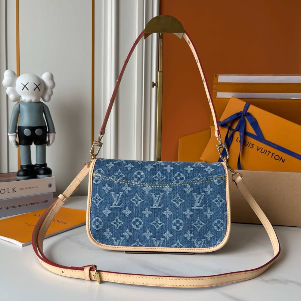 LOUIS VUITTON DIANE BAG DENIM BLUE 24CM M13070 - Image 4