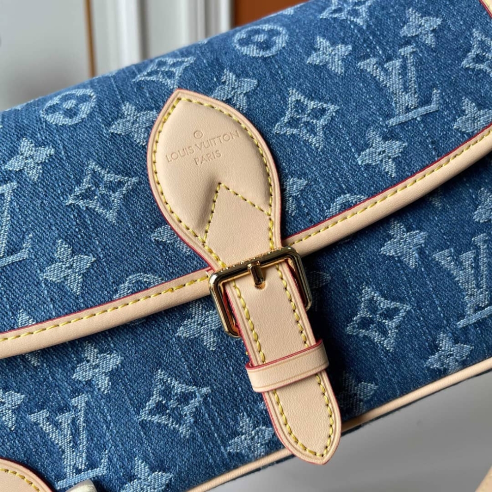 LOUIS VUITTON DIANE BAG DENIM BLUE 24CM M13070 - Image 6