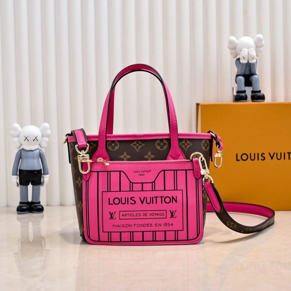 Louis Vuitton Neverfull Bandoulière Inside Out Bb Monogram Rose 20Cm M12106 - Image 7