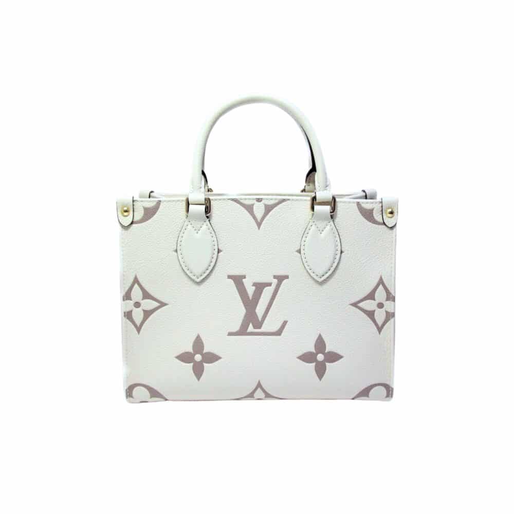 LOUIS VUITTON ONTHEGO PM DOVE WHITE 25CM