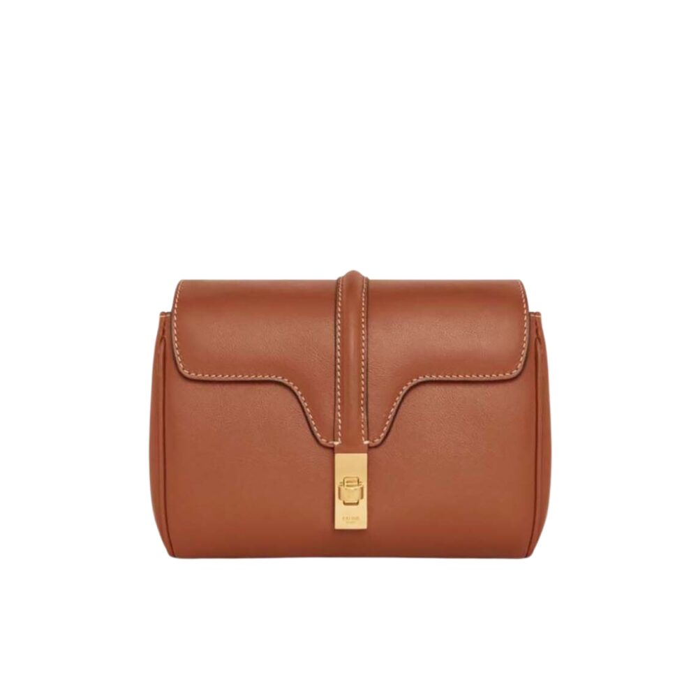 CELINE WOMEN SOFT IN SMOOTH CALFSKIN BROWN 18CM
