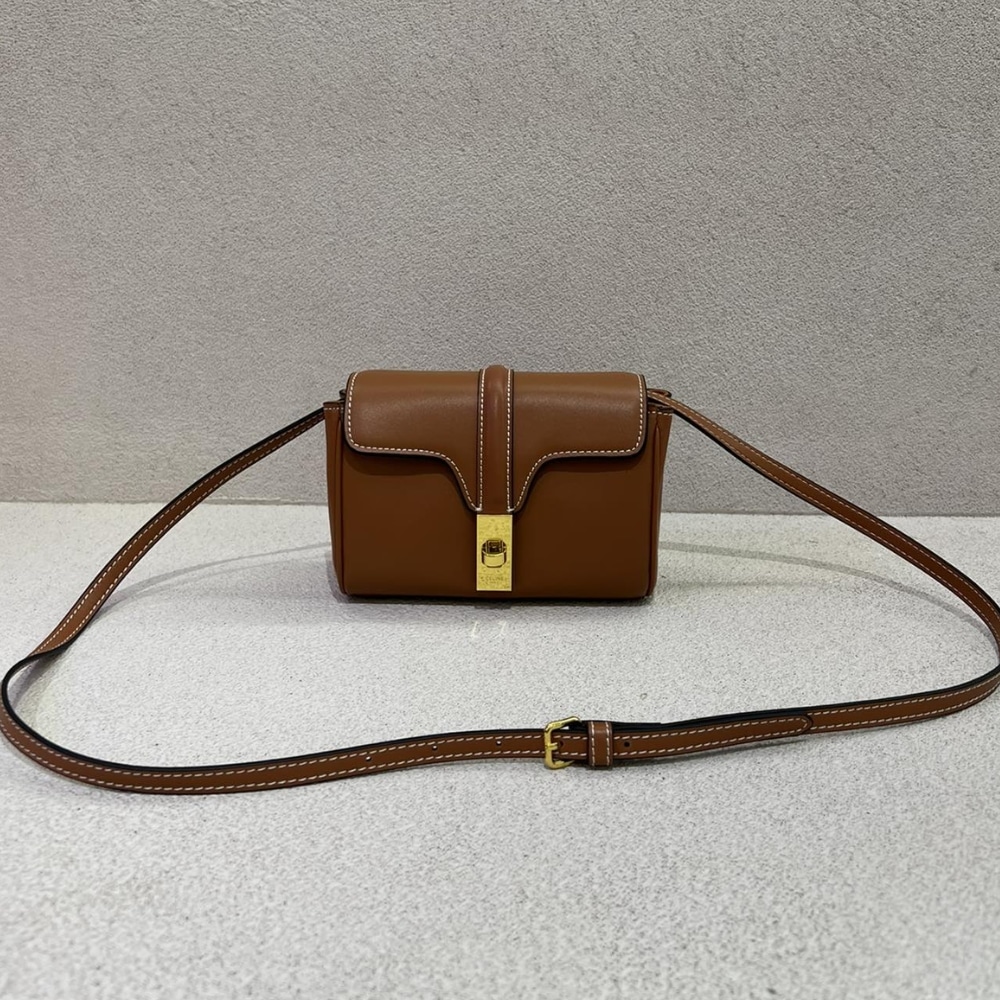 Alternative view of CELINE WOMEN SOFT IN SMOOTH CALFSKIN BROWN 18CM