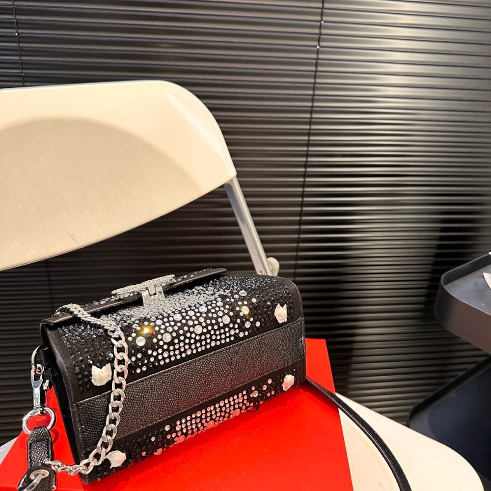 VALENTINO GARAVANI MINI VSLING HANDBAG WITH SPARKLING EMBROIDERY BLACK 19CM - Image 6