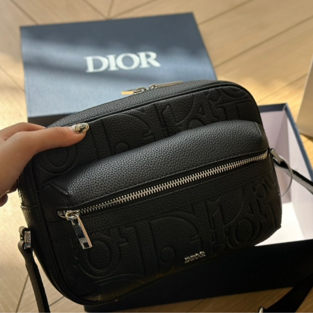 Alternative view of DIOR RIDER 2.0 ZIPPED MESSENGER BAG BLACK 23CM