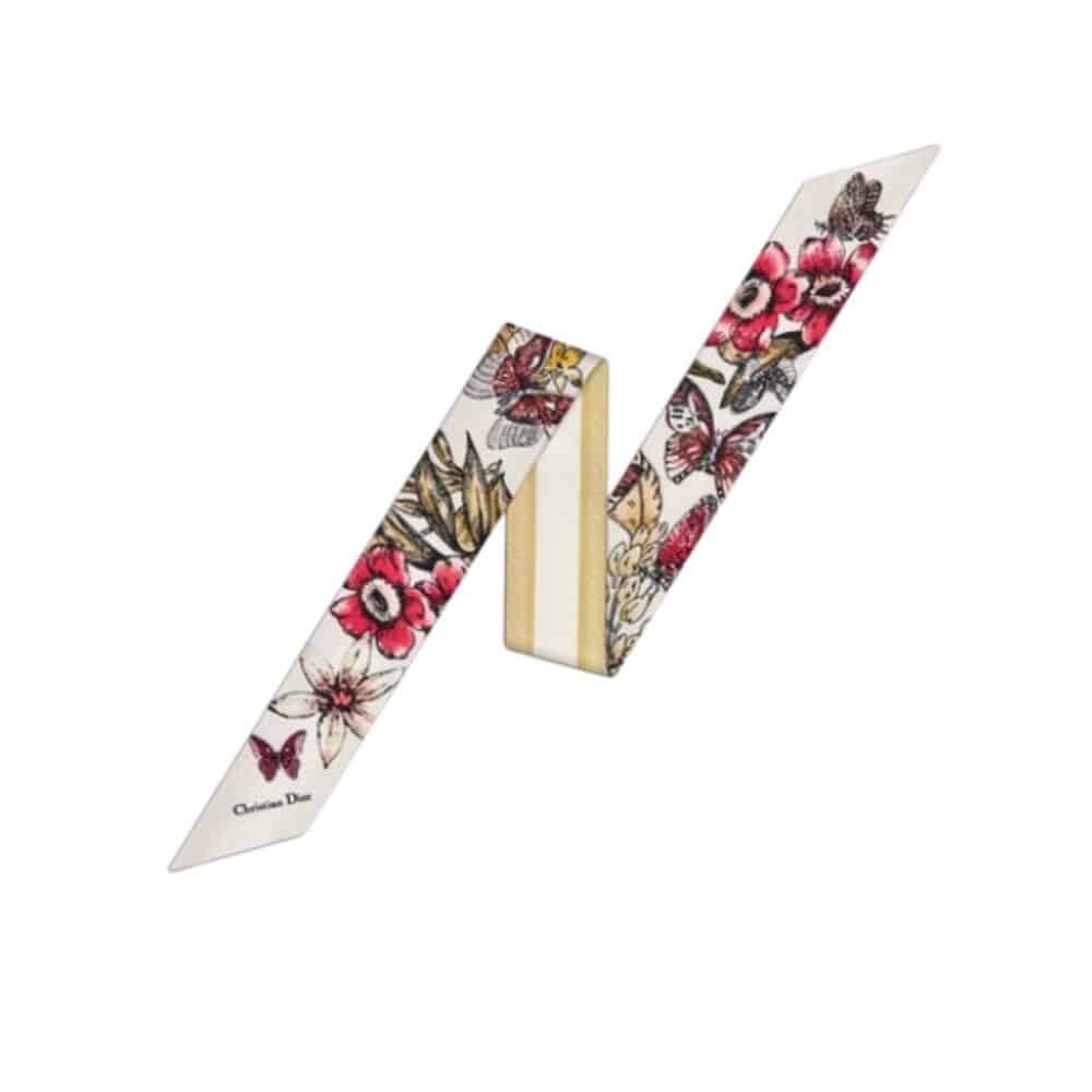 DIOR LE JUGEMENT SILK WHITE BEIGE MUTILCOLOR