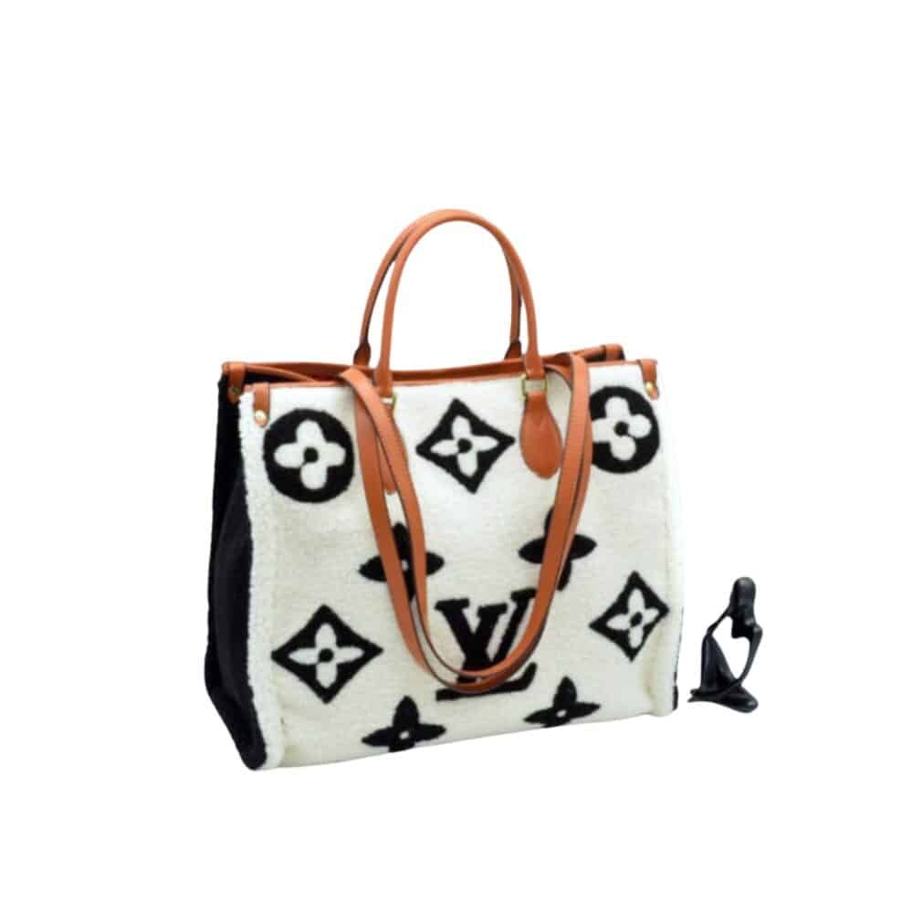 LOUIS VUITTON MONOGRAM GIANT TEDDY ONTHEGO WHITE 38CM