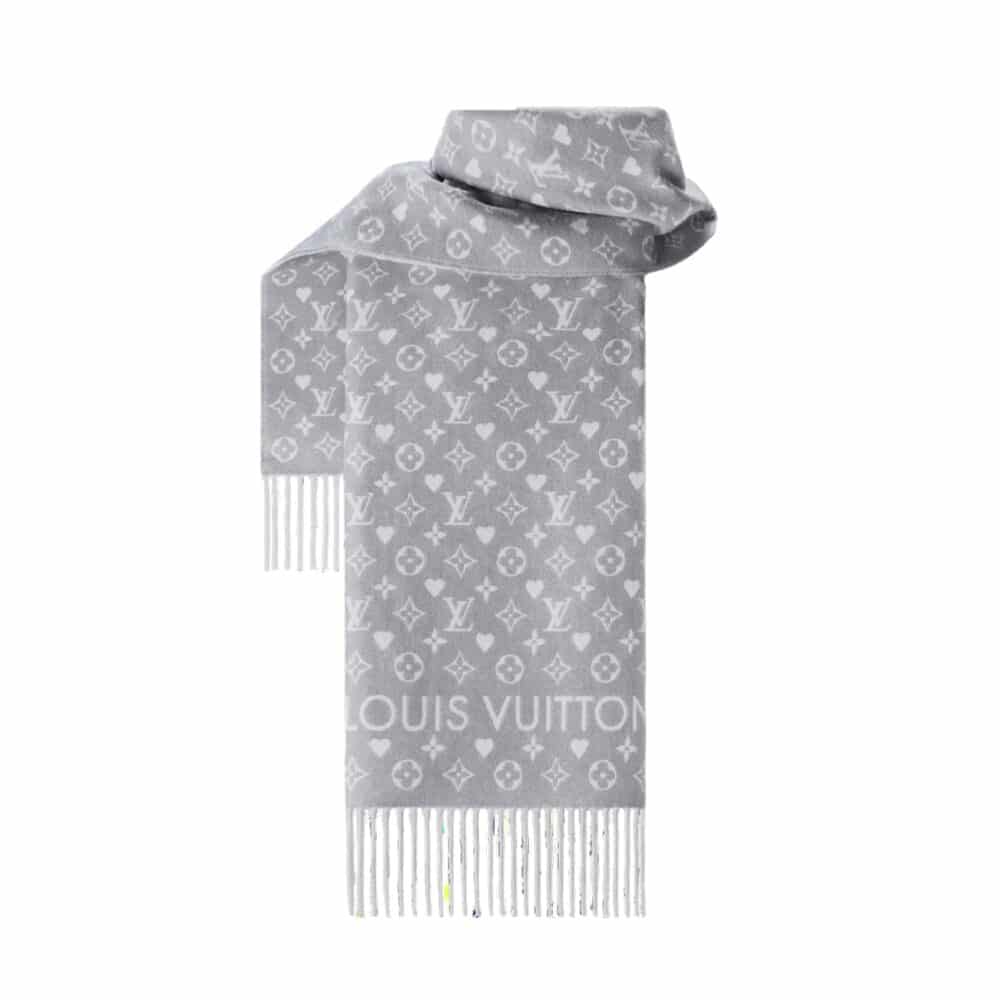 LOUIS VUITTON ECHARPE GAME ON SCARF GREY M77641