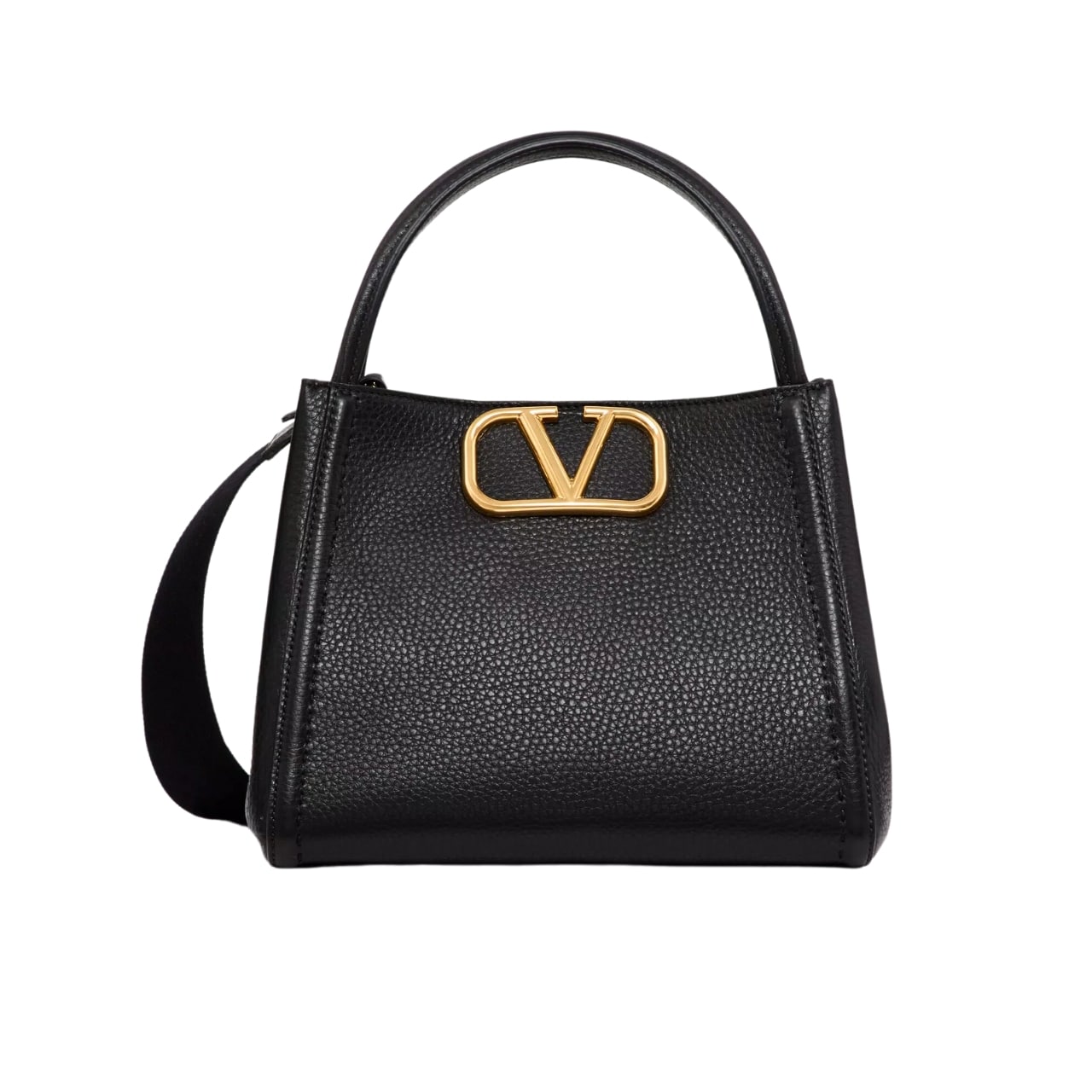 VALENTINO GARAVANI ALLTIME HANDBAG IN BLACK 26CM 5W2B0Q18IMZ 0NO
