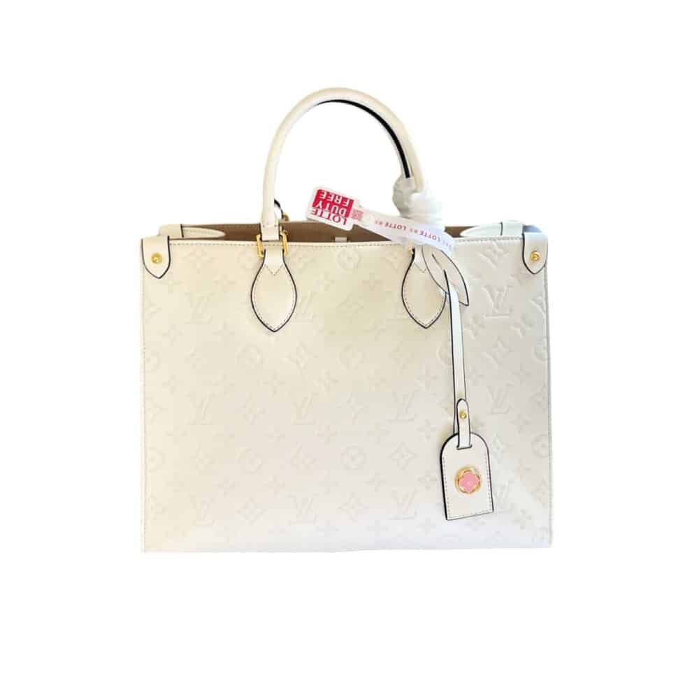 LOUIS VUITTON ON THE GO MM WHITE 35CM