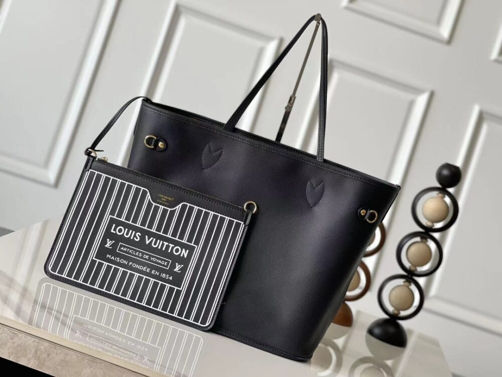 [SUPER VIP 1:1] LOUIS VUITTON NEVERFULL INSIDE OUT BLACK MM 31CM M12061 - Image 4