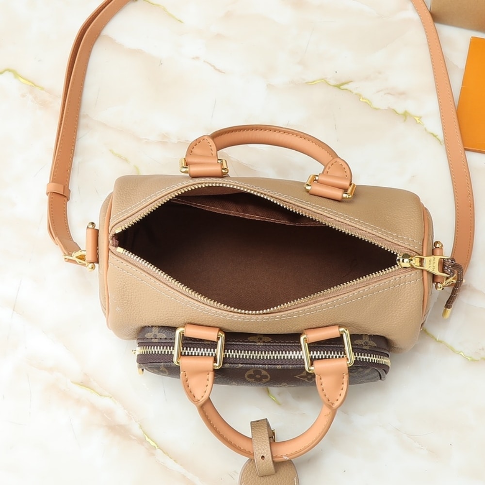 LOUIS VUITTON KEEPALL BANDOULIÈRE 25 BAG BEIGE 25CM M12627 - Image 8