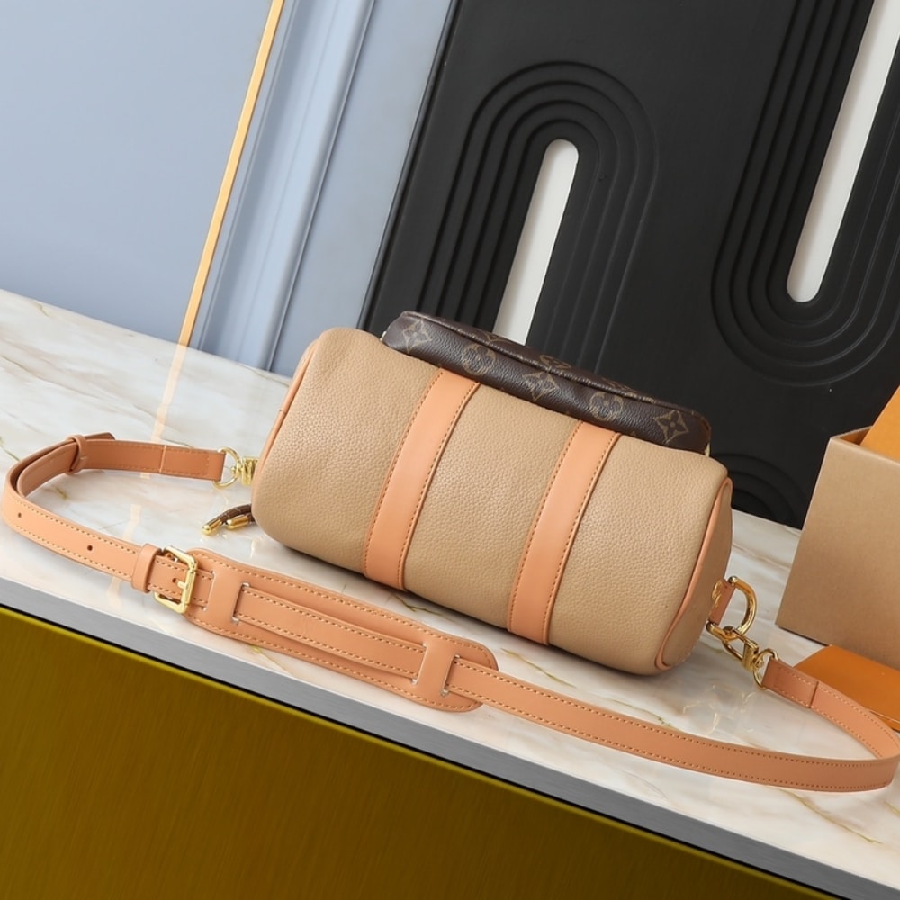 LOUIS VUITTON KEEPALL BANDOULIÈRE 25 BAG BEIGE 25CM M12627 - Image 4