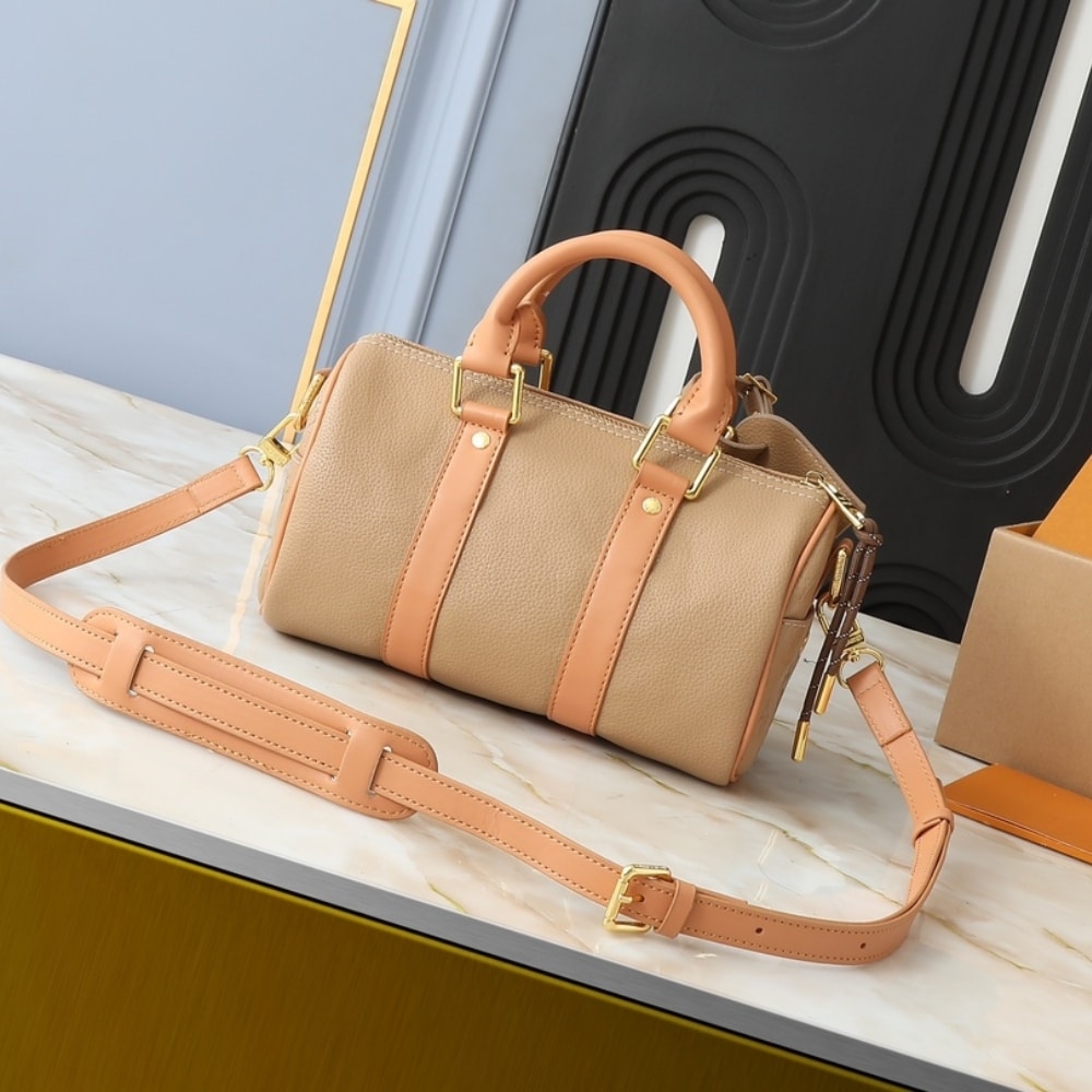 LOUIS VUITTON KEEPALL BANDOULIÈRE 25 BAG BEIGE 25CM M12627 - Image 5