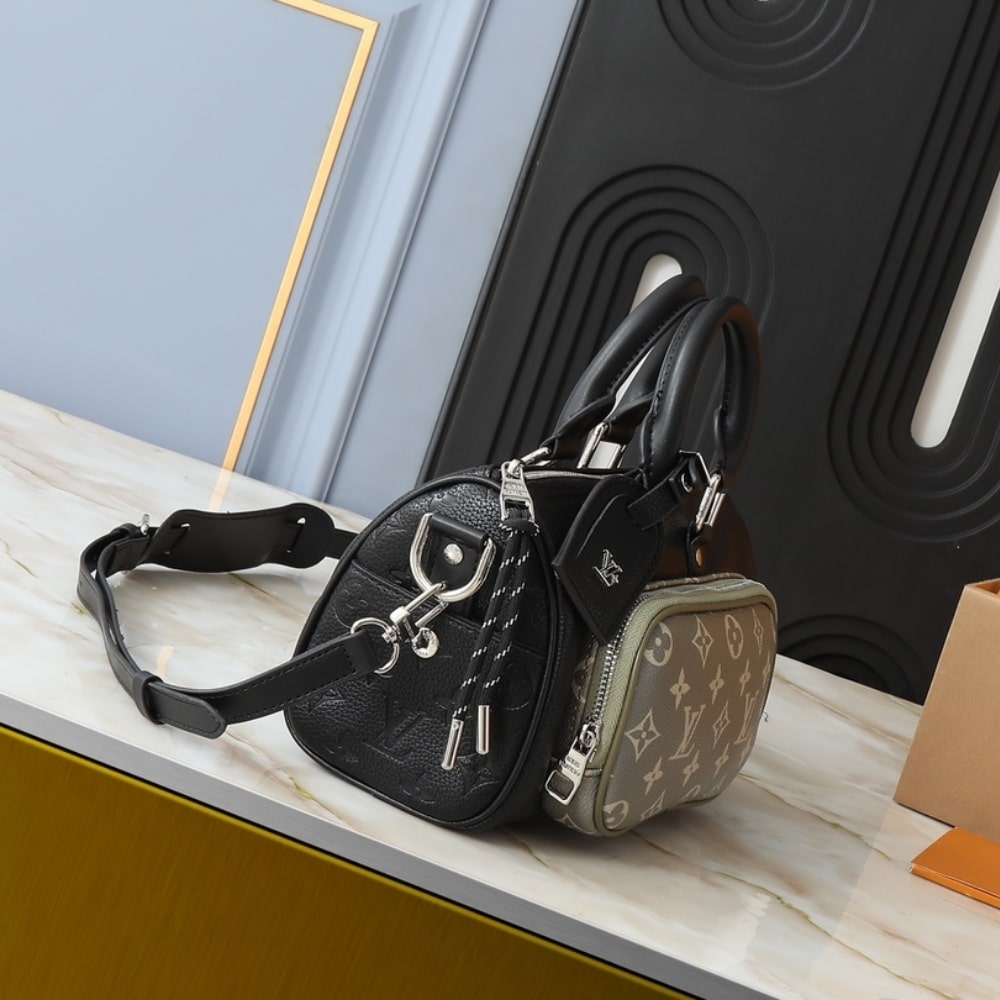 LOUIS VUITTON KEEPALL BANDOULIÈRE 25 BAG BLACK 25CM - Image 10