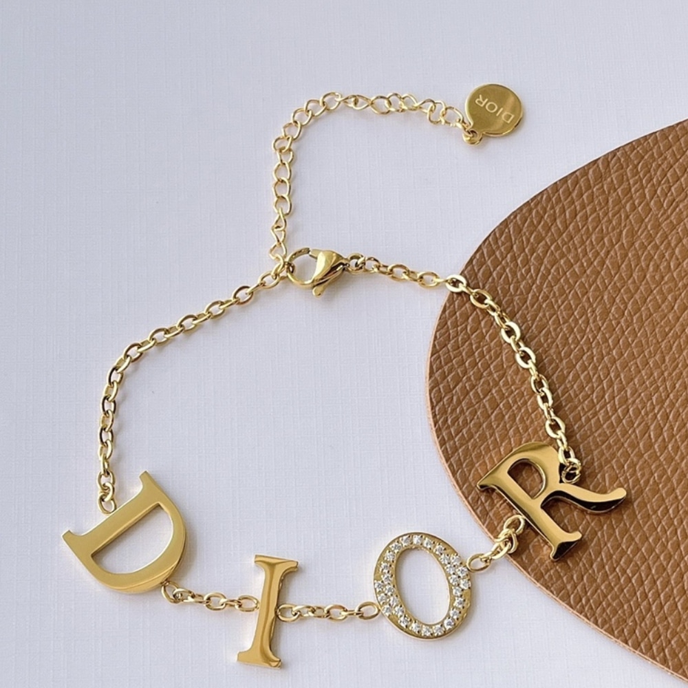 Alternative view of DIOR BRACELET GOLD TONE CRYSTAL