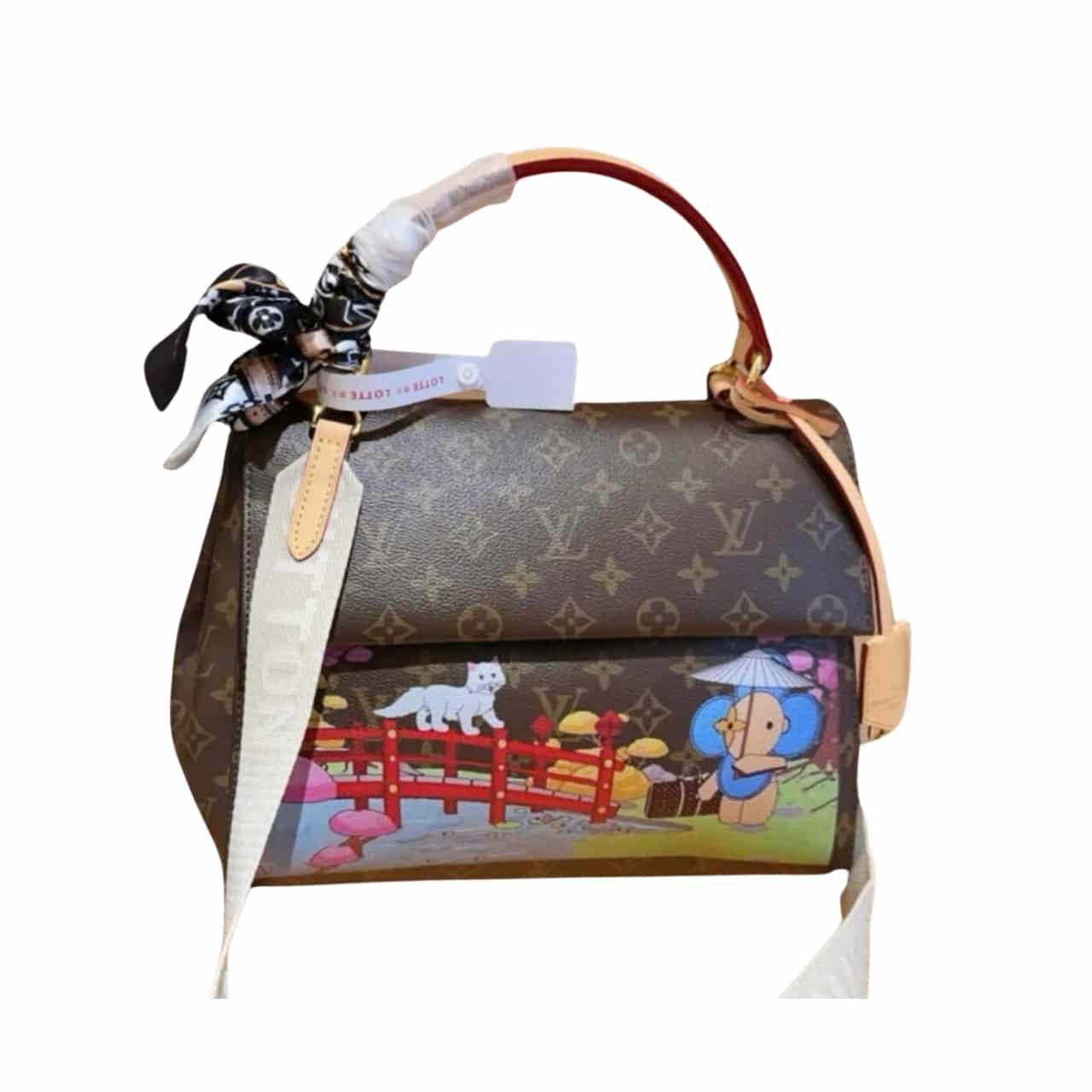 LOUIS VUITTON CLUNY BAG MONOGRAM BROWN 29CM