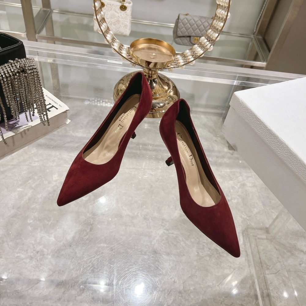 Alternative view of DIOR TRIBALES PUMP SUEDE CALFSKIN DARK RED