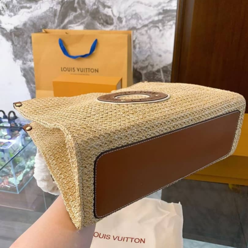 Louis Vuitton Onthego MM Natural Raffia Tan 37Cm M24723 - Image 6