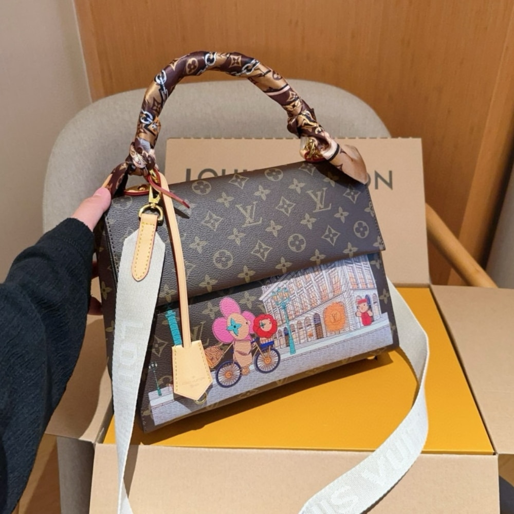 LOUIS VUITTON CLUNY BAG MONOGRAM BROWN 29CM - Image 4