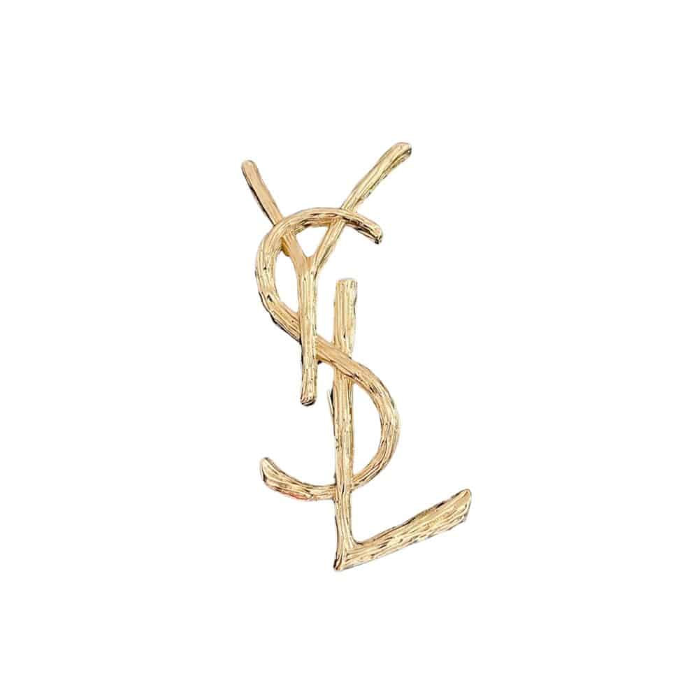 SAINT LAURENT YSL BROOCH GOLD 748486Y1500 8007