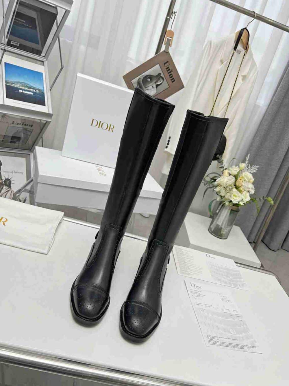 Alternative view of DIOR D FOLK BOOT CALFSKIN BLACK